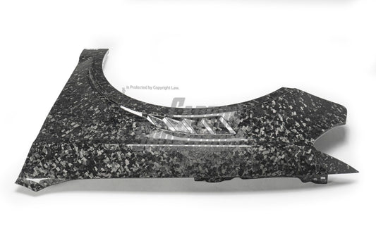 Audi S3 A3 8V.5 2015 2016 2017 2018 2019 2020 & RS3 8V.5 2018 2019 2020 With Aftermarket Parts - Front Fenders Pre-preg Carbon Fiber from Karbel Carbon