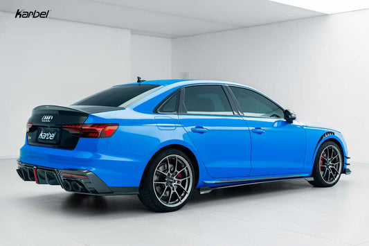 Audi S4 A4 B9 / B9.5 2017 2018 2019 2020 2021 2022 2023 2024 with Aftermarket Parts - Rear Spoiler Pre-preg Carbon Fiber/FRP from Karbel Carbon