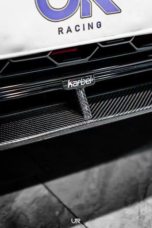 Audi S4 A4 S-line (with s-line bumper, does not fit base model) B9.5 2020 2021 2022 2023 2024 with Aftermarket Parts - Front Lip Pre-preg Carbon Fiber from Karbel Carbon