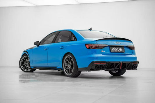 Audi S4 A4 B9 / B9.5 2017 2018 2019 2020 2021 2022 2023 2024 with Aftermarket Parts - Rear Spoiler Pre-preg Carbon Fiber from Karbel Carbon