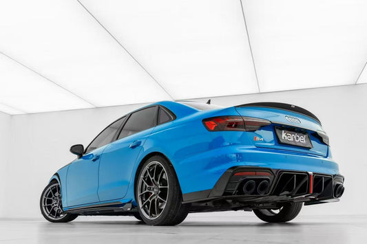 Audi S4 A4 B9 / B9.5 2017 2018 2019 2020 2021 2022 2023 2024 with Aftermarket Parts - V2 Side Skirts Pre-preg Carbon Fiber from Karbel Carbon