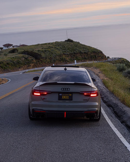 Audi S4 B9.5 2020-ON with Aftermarket Parts - Rear Diffuser & Canards V1 Style Pre-preg Carbon Fiber from Karbel Carbon