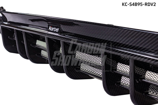 Audi S4 B9.5 2020-ON with Aftermarket Parts - V2 Style Rear Diffuser & Canards Pre-preg Carbon Fiber from Karbel Carbon