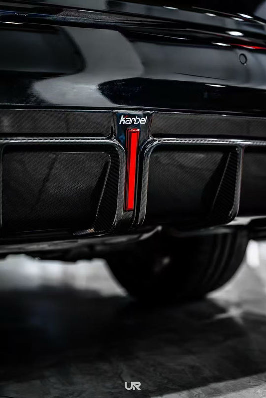 Audi S4 B9.5 2020-ON with Aftermarket Parts - Rear Diffuser & Canards V1 Style Pre-preg Carbon Fiber from Karbel Carbon