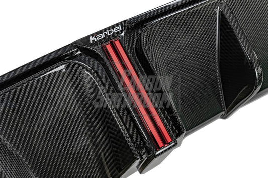 Audi S4 B9.5 2020 2021 2022 2023 2024 with Aftermarket Parts - V3 Rear Diffuser & Canards Pre-preg Carbon Fiber from Karbel Carbon
