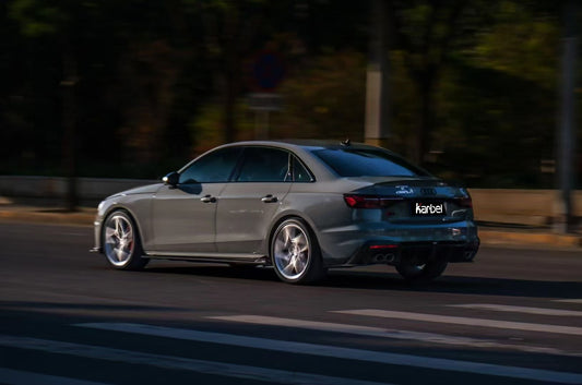 Audi S4 B9.5 2020-ON with Aftermarket Parts - Rear Diffuser & Canards V1 Style Pre-preg Carbon Fiber from Karbel Carbon