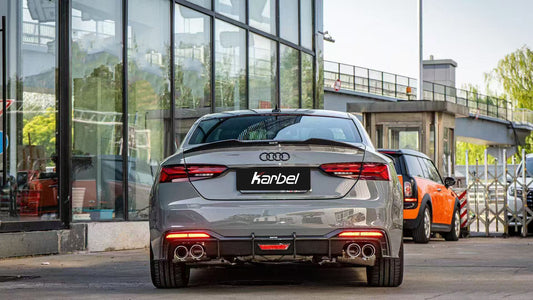 Audi RS5 S5 A5 B9 / B9.5 2017 2018 2019 2020 2021 2022 2023 2024 2025 with Aftermarket Parts - Rear Lip Spoiler Pre-preg Carbon Fiber from Karbel Carbon