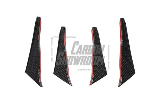Audi S5 A5 (with s-line bumper, does not base model) B9.5 2020 2021 2022 2023 2024 With Aftermarket Parts - Compatible With OEM Upper Valences & Compatible With Karbel Upper Valences Style Front Canards Pre-preg Carbon Fiber from Karbel Carbon