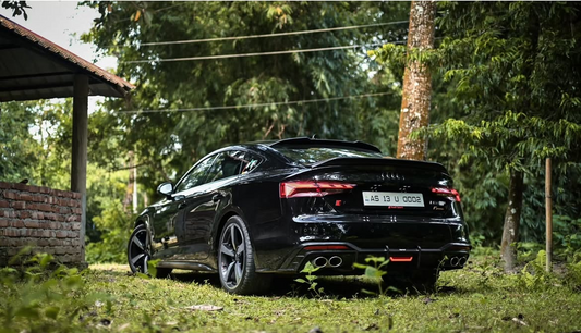 Audi S5 A5 (with s-line bumper, does not base model) B9.5 2020 2021 2022 2023 2024 with Aftermarket Parts - Rear Diffuser Pre-preg Carbon Fiber from Karbel Carbon
