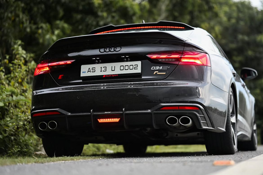 Audi S5 A5 (with s-line bumper, does not base model) B9.5 2020 2021 2022 2023 2024 with Aftermarket Parts - Rear Diffuser Pre-preg Carbon Fiber from Karbel Carbon