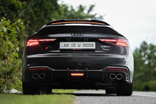 Audi S5 A5 (with s-line bumper, does not base model) B9.5 2020 2021 2022 2023 2024 with Aftermarket Parts - Rear Diffuser Pre-preg Carbon Fiber from Karbel Carbon