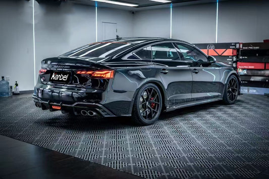 Audi S5 A5 (with s-line bumper, does not base model) B9.5 2020 2021 2022 2023 2024 with Aftermarket Parts - Rear Diffuser Pre-preg Carbon Fiber from Karbel Carbon