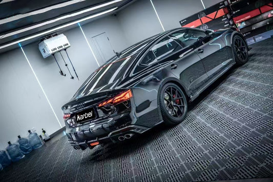 Audi S5 A5 (with s-line bumper, does not base model) B9.5 2020 2021 2022 2023 2024 with Aftermarket Parts - Rear Diffuser Pre-preg Carbon Fiber from Karbel Carbon