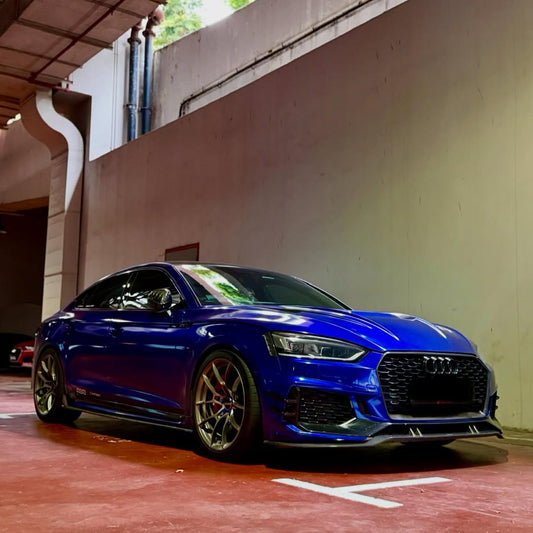Audi RS5 S5 A5 B9 2017 2018 2019 with Aftermarket Parts - Side Skirts Pre-preg Carbon Fiber from Karbel Carbon