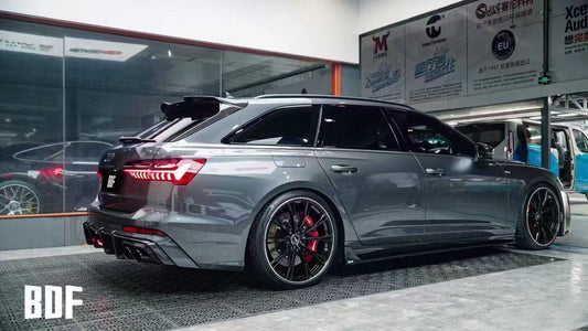 Audi S6 / A6 Avant / A6 S-line / A6 C8 2019 2020 2021 2022 2023 2024 with Aftermarket Parts - Rear Diffuser Pre-preg Carbon Fiber from Karbel Carbon
