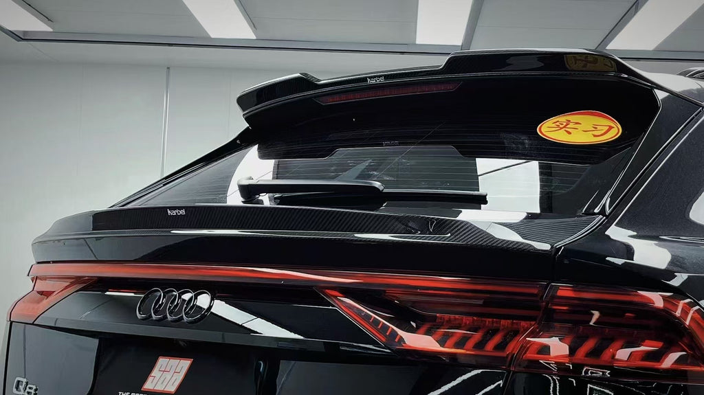 Audi RSQ8 SQ8 Q8 2019-ON with Aftermarket Parts - Rear Trunk Spoiler Pre-preg Carbon Fiber from Karbel Carbon