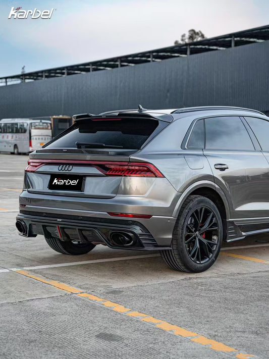 Audi RSQ8 SQ8 Q8 2019-ON with Aftermarket Parts - Rear Trunk Spoiler Pre-preg Carbon Fiber from Karbel Carbon