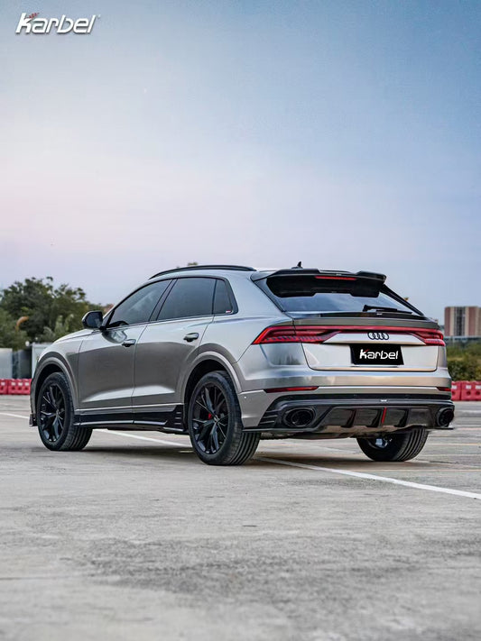 Audi RSQ8 SQ8 Q8 2019-ON with Aftermarket Parts - Rear Trunk Spoiler Pre-preg Carbon Fiber from Karbel Carbon