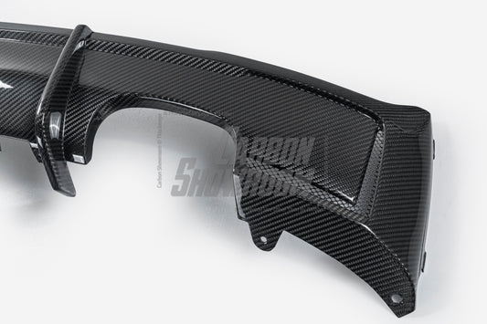 BMW 2 Series M240i 230i (with M-Package bumper) F22/F23 2014 2015 2016 2017 2018 2019 2020 2021 with Aftermarket Parts - Rear Diffuser Pre-preg Carbon Fiber from Karbel Carbon