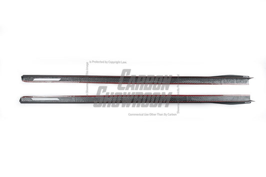 BMW 3 Series 330i M340i G20 G21 (Fits both Pre-LCI & LCI) 2019-ON with Aftermarket Parts - Side Skirts Pre-preg Carbon Fiber from Karbel Carbon