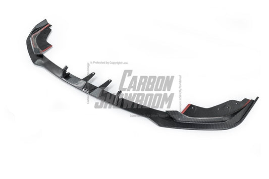 BMW 3 Series 330i (with M-package bumper, does not fit base model) M340i G20 G21 LCI 2023 2024 with Aftermarket Parts - V2 Style Front Lip Pre-preg Carbon Fiber from Karbel Carbon