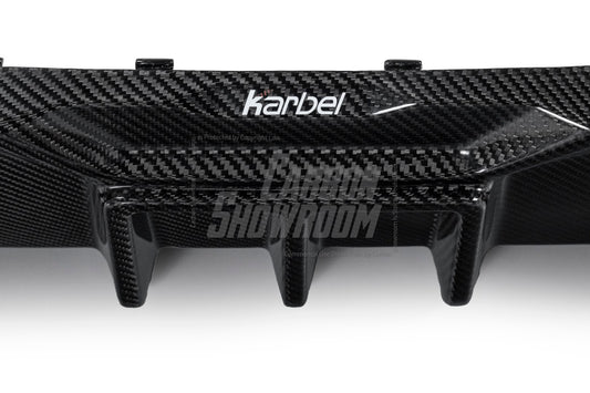 BMW 3 Series 330i (with M-package bumper, does not fit base model) M340i G20 G21 LCI 2023-ON with Aftermarket Parts - Rear Diffuser & Canards Pre-preg Carbon Fiber from Karbel Carbon