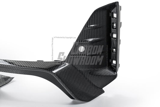 BMW 3 Series 330i (with M-package bumper, does not fit base model) M340i G20 G21 LCI 2023-ON with Aftermarket Parts - Rear Diffuser & Canards Pre-preg Carbon Fiber from Karbel Carbon