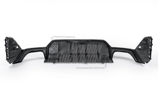 BMW 3 Series 330i (with M-package bumper, does not fit base model) M340i G20 G21 LCI 2023-ON with Aftermarket Parts - Rear Diffuser & Canards Pre-preg Carbon Fiber from Karbel Carbon