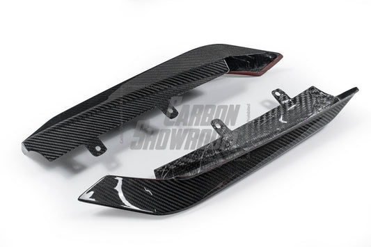 BMW 3 Series 330i (with M-package bumper, does not fit base model) M340i G20 G21 LCI 2023-ON with Aftermarket Parts - Rear Diffuser & Canards Pre-preg Carbon Fiber from Karbel Carbon