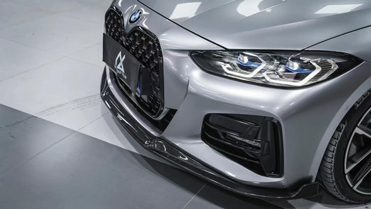 BMW 4 series 430i (with M-package bumper, does not fit base model) M440i G22 G23 2020-ON with Aftermarket Parts - Front Lip Pre-preg Carbon Fiber from Karbel Carbon