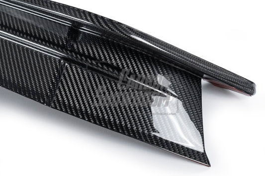 BMW 4 Series Gran Coupe M440i 430i (with M-package bumper, does not fit base model) G26 2022-ON with Aftermarket Parts - Rear Diffuser & Canards Pre-preg Carbon Fiber from Karbel Carbon