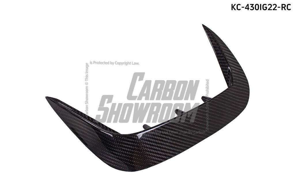 BMW 4 series 430i (with M-package bumper, does not fit base model) M440i G22 G23 2020-ON with Aftermarket Parts - Rear Bumper Canards Pre-preg Carbon Fiber from Karbel Carbon