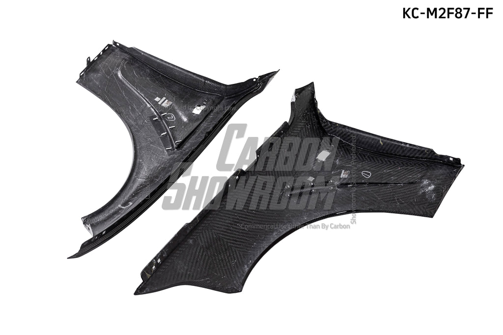 BMW M2 / M2C F87 2016 2017 2018 2019 2020 2021 with Aftermarket Parts -  Front Fenders Pre-preg Carbon Fiber from Karbel Carbon