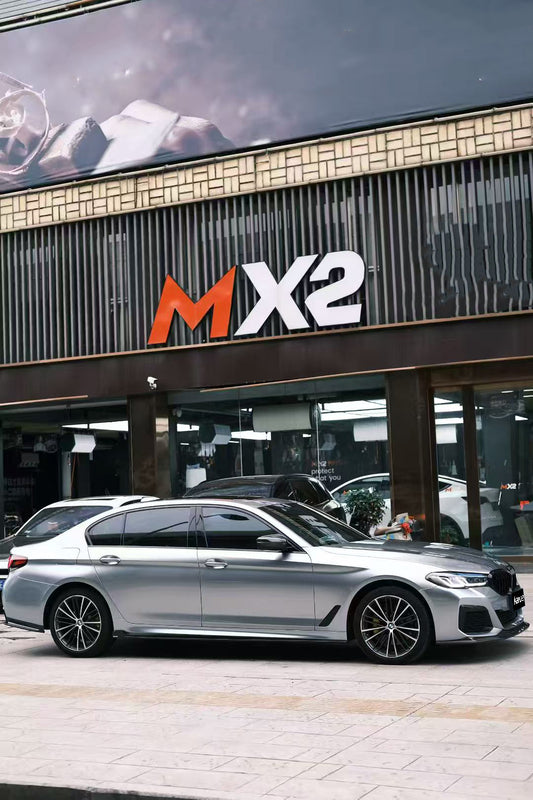 BMW 5 Series M550 540 530 (with M-package bumper, does not fit base model) G30 LCI 2021 2022 2023 2024 with Aftermarket Parts - Front Lip Pre-preg Carbon Fiber from Karbel Carbon
