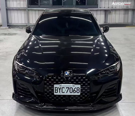 BMW I4 M50 / e Drive 40 (with M-package bumper, does not fit base model) G26 2022-ON & 4 Series Gran Coupe M440i 430i (with M-package bumper, does not fit base model) G26 2022-ON with Aftermarket Parts - Front LipPre-preg Carbon Fiber from Karbel Carbon