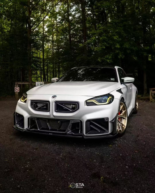 BMW M2 / M2C G87 2023-ON with Aftermarket Parts - Front Lip Pre-preg Carbon Fiber from Karbel Carbon