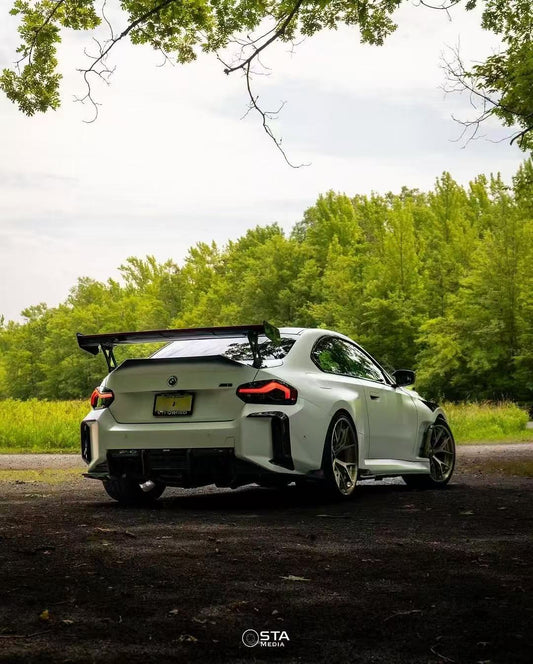 BMW M2 / M2C G87 2023-ON with Aftermarket Parts - Rear Diffuser & Canards Pre-preg Carbon Fiber from Karbel Carbon