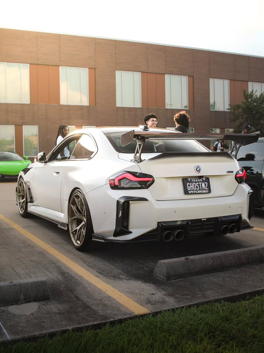 BMW M2 / M2C G87 2023-ON with Aftermarket Parts - Rear Bumper Canards Pre-preg Carbon Fiber from Karbel Carbon