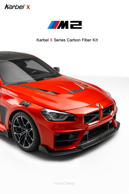 BMW M2 / M2CS G87 2023-ON with Aftermarket Parts - X Front Bumper Dry Pre-preg Carbon Fiber from Karbel Carbon