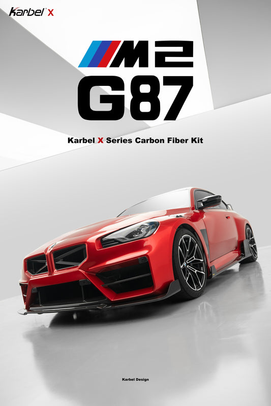 BMW M2 / M2CS G87 2023-ON with Aftermarket Parts - X Front Bumper Dry Pre-preg Carbon Fiber from Karbel Carbon