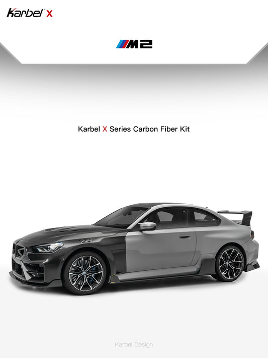 BMW M2 / M2CS G87 2023-ON with Aftermarket Parts - X Front Bumper Dry Pre-preg Carbon Fiber from Karbel Carbon