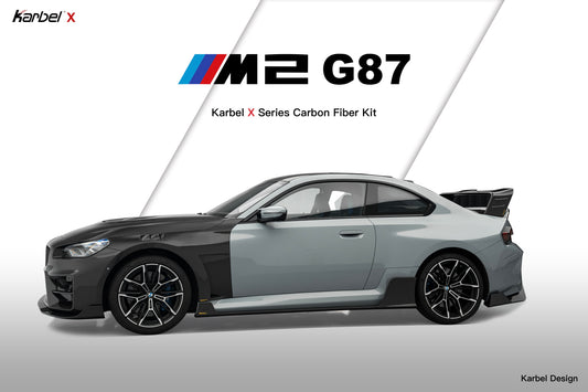 BMW M2 / M2CS G87 2023-ON with Aftermarket Parts - X Front Fenders Dry Pre-preg Carbon Fiber from Karbel Carbon