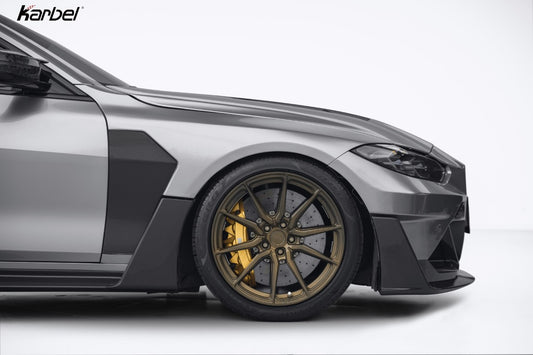 BMW M4 G82 G83 2021-ON with Aftermarket Parts - X Side Skirts Dry Pre-preg Carbon Fiber from Karbel Carbon