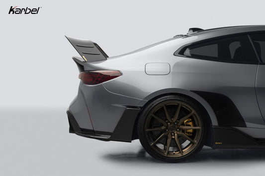 BMW M4 G82 2021-ON & 4 Series G22 430i M440i 2020-ON with Aftermarket Parts - X V4 Rear Wing Dry Pre-preg Carbon Fiber from Karbel Carbon