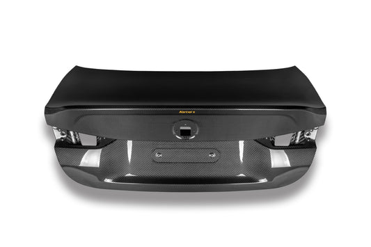 BMW M4 G82 2021-ON &amp; 4 Series G22 430i M440i 2020-ON with Aftermarket Parts - X Rear Trunk Dry Pre-preg Carbon Fiber from Karbel Carbon