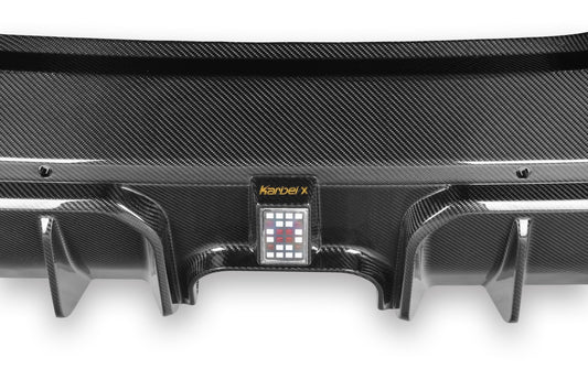 BMW M4 G82 G83 2021-ON with Aftermarket Parts - X Rear Bumper Set Dry Pre-preg Carbon Fiber from Karbel Carbon