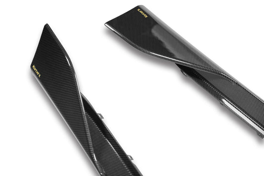 BMW M4 G82 G83 2021-ON with Aftermarket Parts - X Side Skirts Dry Pre-preg Carbon Fiber from Karbel Carbon