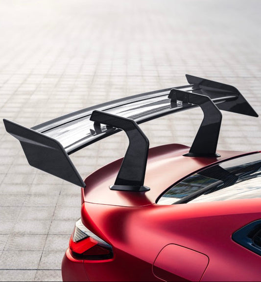 BMW M4 G82 2021-ON & 4 Series G22 430i M440i 2020-ON with Aftermarket Parts - X Rear Wing Dry Pre-preg Carbon Fiber from Karbel Carbon