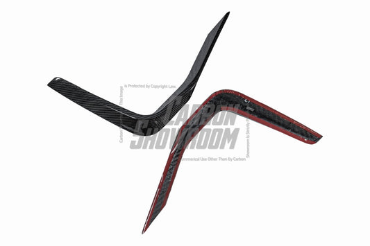BMW X3M X3MC F97 LCI 2022-ON & X4M X4MC F98 LCI 2022-ON with Aftermarket Parts - Upper Valences Pre-preg Carbon Fiber from Karbel Carbon