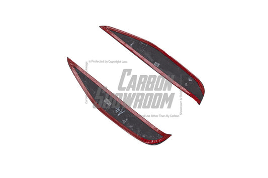 BMW X3M X3MC F97 Pre-LCI 2019 2020 2021 & X4M X4MC F98 Pre-LCI 2019 2020 2021 with Aftermarket Parts - Upper Valences Top & Side Trim Pre-preg Carbon Fiber from Karbel Carbon